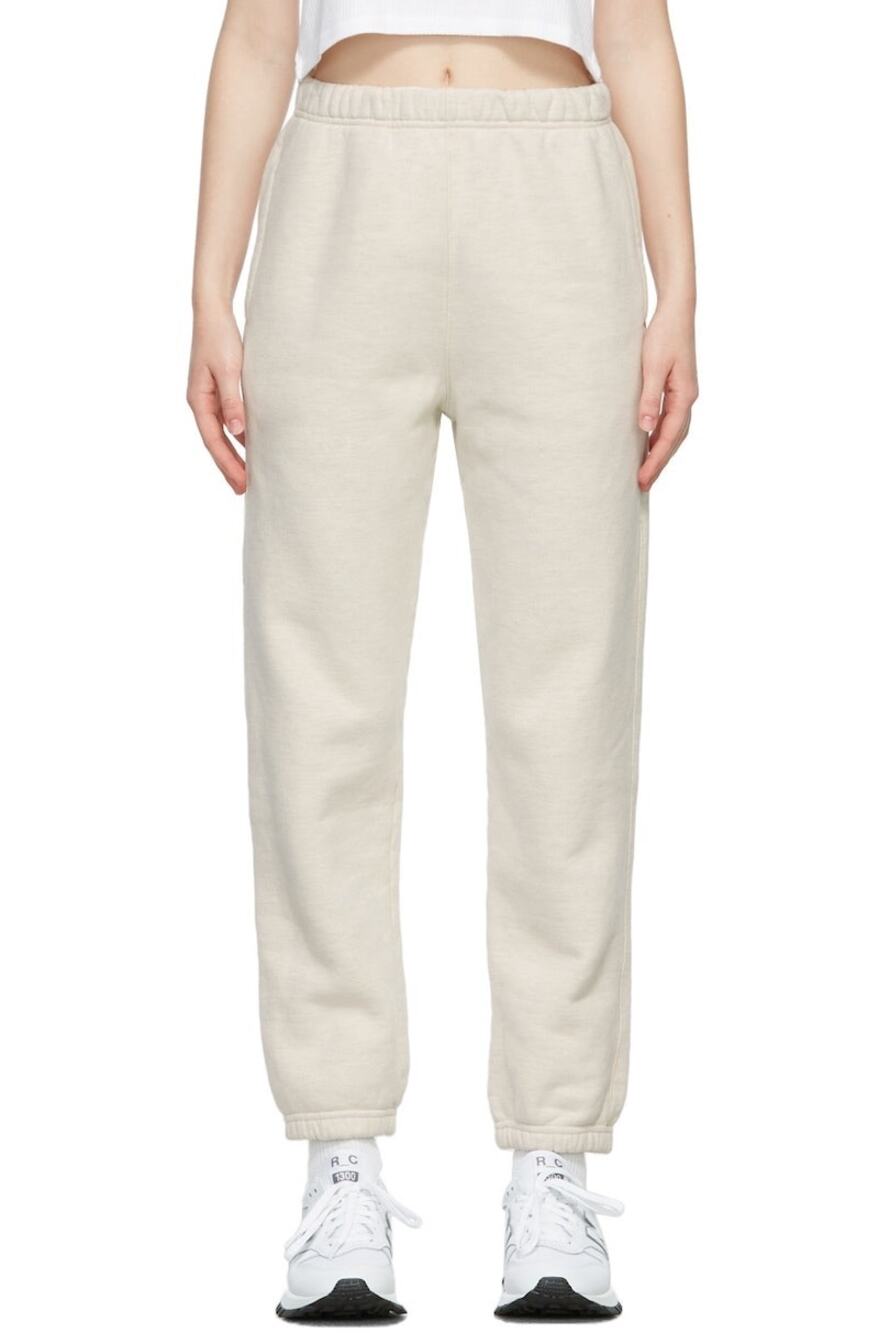Agolde Revolve Kelby Oatmeal Heather Fleece Lined Lounge Jogger Sweatpants Small